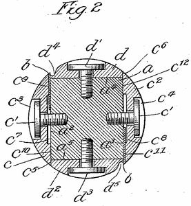  Patent drawing of an early Clamshell design 