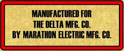 Delta / Marathon Motor Tag Gold Background