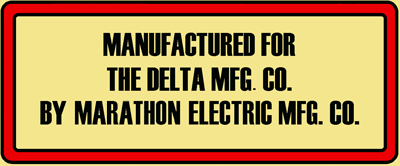 Delta / Marathon Motor Tag Flat Background