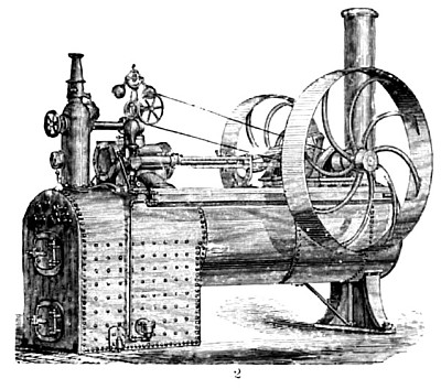 German Semi-Portable Steam Engine 