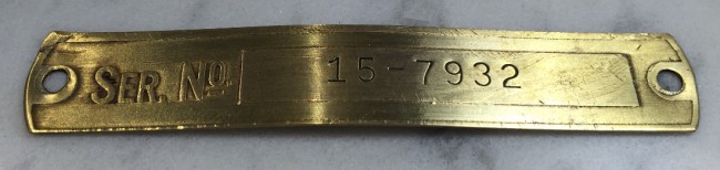 Delta Brass Wartime Plate