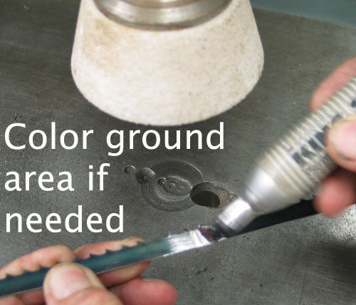 Color ground area