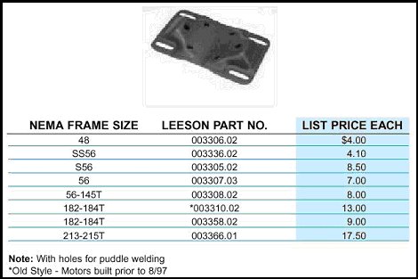 Leeson Bases- Many other mfg offer similar ones