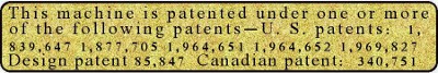 1935 (Early) 1200 Scroll Saw Patent-Submitted by Larry Buskirk 