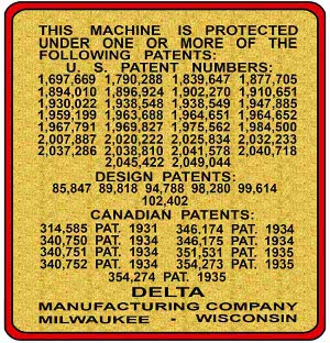 1937-38 Patent Decal-Submitted by Larry Buskirk 