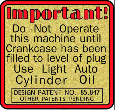  700 Scroll Saw Crankcase Decal-Submitted by Larry Buskirk 