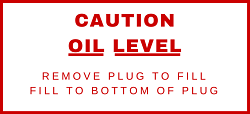 Powermatic 143 Bandsaw Gearbox Oil Level Decal submitted by Kevin W