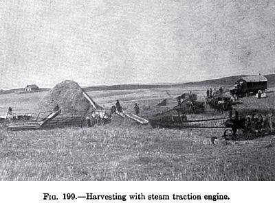 Harvesting with Steam Traction Engine