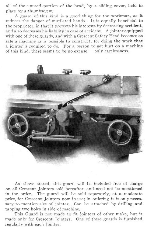 Crescent Jointer Guard Catalog Image