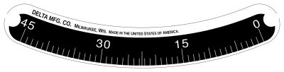 1947 Unisaw Tilt Scale