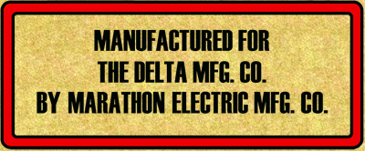 Delta / Marathon Motor Tag