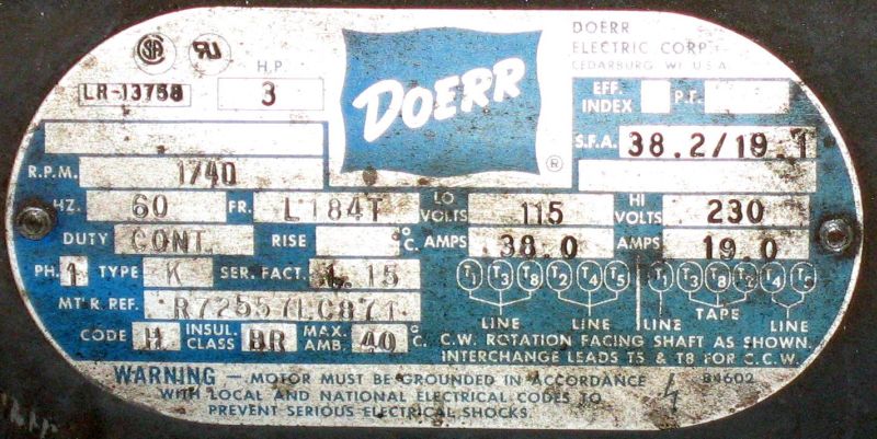 Example Motor Specs