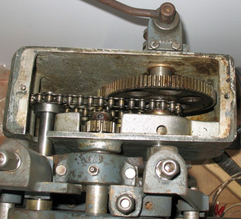 Looking Down Into the Gearbox Before Disassembly, Grease Already Removed